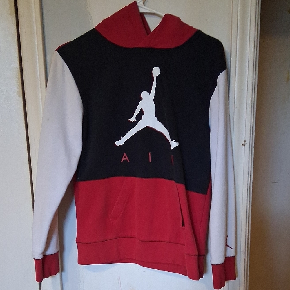 Red and Black Hoodie with Jumpman Logo
